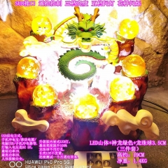 Dragon Ball Z Shenron Decorative Figure Model Toy Set (shenron + LED base + 3.5CM crystal ball) )