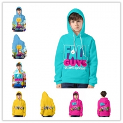 8 Styles Fall Guys Pattern Color Printing Patch Pocket Hooded Anime Hoodie