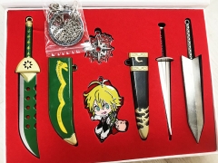 The Seven Deadly Sins Anime Keychain Weapon Set