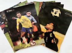 Neymar da Silva Santos Júnior Football Player Decorative Collection Printing Paper Material Anime Poster (Set)