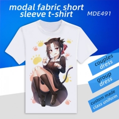 2 Styles Kaguya-sama: Love Is War Custom Design Modal Fabric Material Short Sleeves Anime T-shirts
