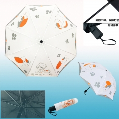 Natsume Yuujinchou Cartoon Pattern Folding Sunscreen Anime Umbrella