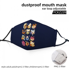 2 Styles 2 Sizes Animal Crossing: New Horizons with PM2.5 Filter Customizable Adjustable Ear Straps Anime Face Dust Mask