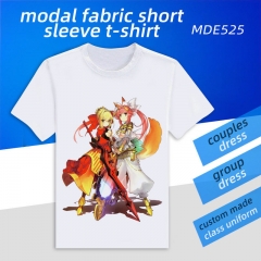 2 Styles Fate Grand Order Custom Design Modal Fabric Material Short Sleeves Anime T-shirts