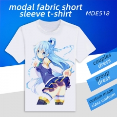 2 Styles Kono Subarashii Sekai ni Shukufuku wo! Custom Design Modal Fabric Material Short Sleeves Anime T-shirts