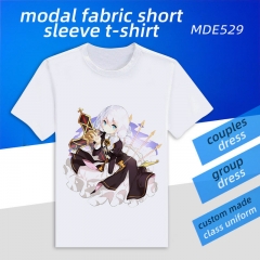 8 Styles MmiHoYo/Honkai Impact Custom Design Modal Fabric Material Short Sleeves Anime T-shirts