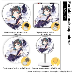 4 Different Shapes Azur Lane Game Pattern For Girls Portable Anime Makeup Mirror