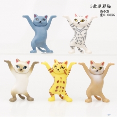 5pcs/Set Fancy Design Animal Cat Collection Model Toy Anime PVC Figure