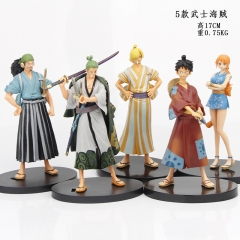 5 pcs/Set 17CM One Piece Cartoon Character Collectible Model Toy Anime PVC Figure