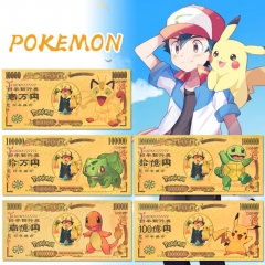 5 Styles Pokemon Anime Paper Crafts Souvenir Coin