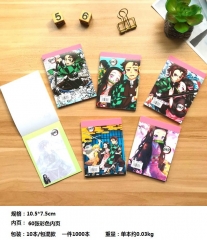Mix Designs Demon Slayer: Kimetsu no Yaiba For Student Office Note Anime Paper Notebook (10pcs/set)