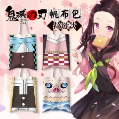6 Styles Demon Slayer: Kimetsu no Yaiba with Zipper Anime Single Shoulder Shopping Bags