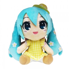 25CM Hatsune Miku Cartoon Character For Kids Collectible Doll Anime Plush Toy