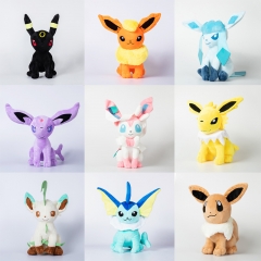30CM Pokemon Eevee Family Cartoon Character For Kids Collectible Doll Anime Plush Toy