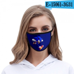 20 Styles Sonic For Adult and Child Customizable Anime Face Dust Masks