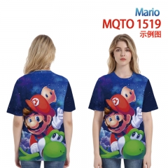 5 Styles Super Mario Bro Cartoon 3D Printing Short Sleeve Casual T-shirt (European Sizes)