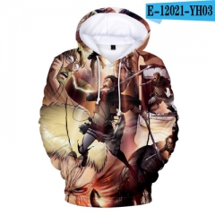 10 Styles Attack on Titan Customizable  3D Printing Anime Hooded Hoodie