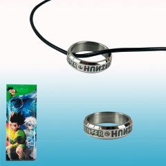 HUNTER×HUNTER Cartoon Decorative Alloy Anime Ring Necklace