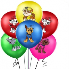 5 Colors Paw Patrol Snow Slide Decorative For Party Anime Latex Balloon (100pcs/set)