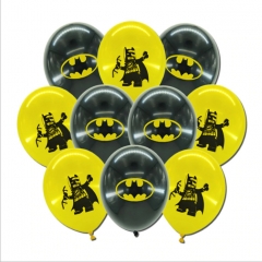 2 Colors Batman Pattern Decorative For Party Anime Latex Balloon (100pcs/set)