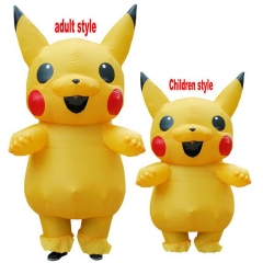 For Adult Children Pokemon Pikachu Party Inflatable Suit Costume
