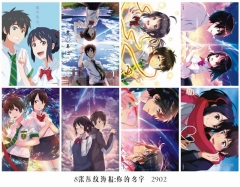 Your Name Cartoon Printing Collectible Paper Anime Poster (Set)