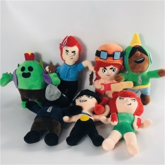8 Styles Brawl Stars Cartoon Character Collection Doll Anime Plush Toys 20~25cm