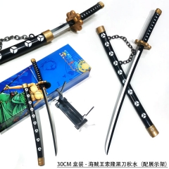 30CM Color Box Package One Piece Roronoa Zoro Anime Metal Sword
