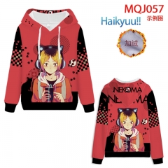 Haikyuu Color Printing Hooded Anime Hoodie Thickened Sweater