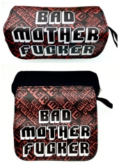 Bad Mother Fucker Canvas Double Layer Anime Pencil Bag