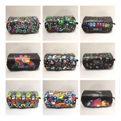 10 Styles Among Us Game Pattern For Student Canvas Anime Pencil Bag