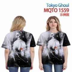 2 Styles Tokyo Ghoul Cartoon 3D Printing Short Sleeve Casual T-shirt (European Sizes)