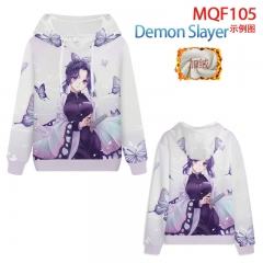 10 Styles Demon Slayer: Kimetsu no Yaiba Color Printing Plus velvet Hooded Anime Hoodie Thickened Sweater