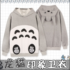 My Neighbor Totoro Cartoon Long  Sleeve Sweater  Anime Hooded