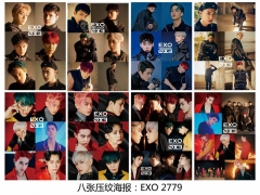 K-POP EXO Korean Star Printing Collection Paper Posters (8pcs/set)