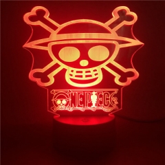 18 Styles 2 Different Bases One Piece Anime 3D Nightlight with Remote