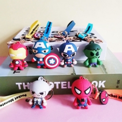 6 Styles Marvel's The Avengers Iron Man Spiderman Character Keychain