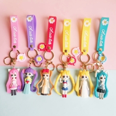 6 Styles Pretty Soldier Sailor Moon Character Keychain