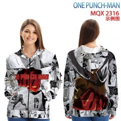 One Punch Man Color Printing Hooded Anime Hoodie