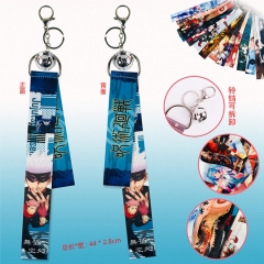 Jujutsu Kaisen Cartoon Cosplay Pendant with Bell Ribbon Keychain