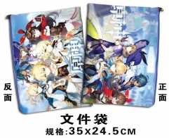 8 Styles Genshin Impact Cartoon Document Holder For Student Office Anime File Pocket 35*24.5cm