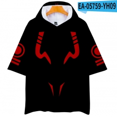 9 Styles Jujutsu Kaisen Customizable Round Anime Loose Hooded T-shirt