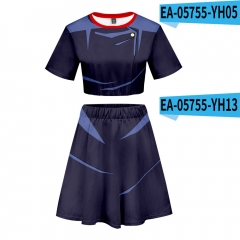 9 Styles Jujutsu Kaisen Customizable Cartoon Anime T-shirt+ Short Skirt Dress (Set)