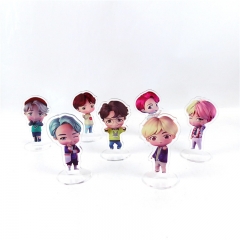 7 Styles K-POP BTS Cartoon Cosplay Decorative Acrylic Standing Plate 10cm