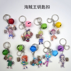9 Styles One Piece Cartoon Cosplay Decorative Anime Keychain Keyrings