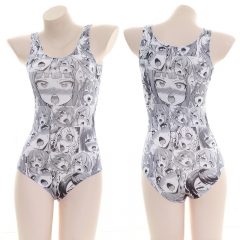 AHEGAO Polyester For Girl Anime Swimsuit (One Size)