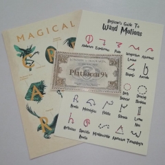 4 Styles Harry Potter Beginners Guide To Wand Motions Anime Card Stickers