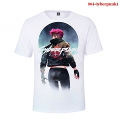 42 Styles Cyberpunk 2077 Cosplay Japanese Anime Milk silk fabric Men T shirts