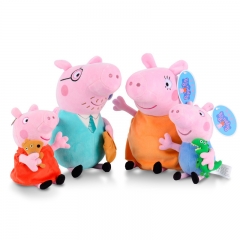 4 Sizes Peppa Pig Familly George Mummy Daddy Anime Plush Toys
