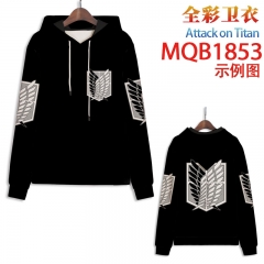 Attack on Titan Color Printing Hooded Anime Hoodie